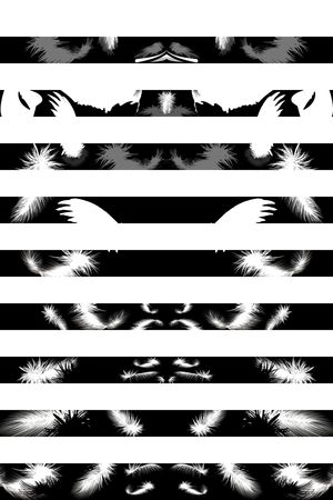 黑白条纹印花华亿平台图片