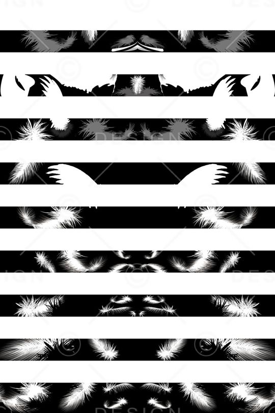 黑白条纹印花华亿平台图片