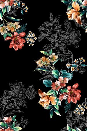 花卉印花华亿平台图片