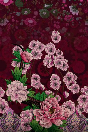 花卉印花华亿平台图片