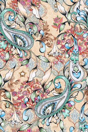 民族花卉印花华亿平台图片