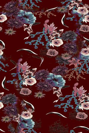 真丝印花华亿平台图片