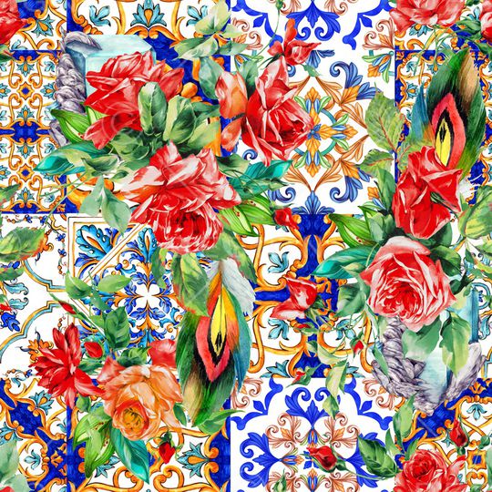 花卉印花华亿平台图片