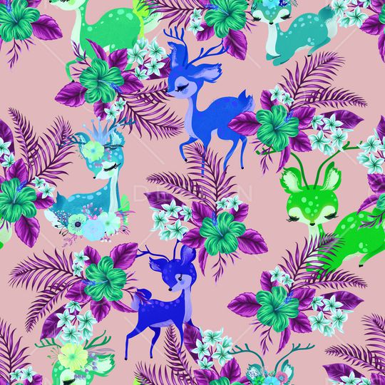 动物花卉印花华亿平台图片