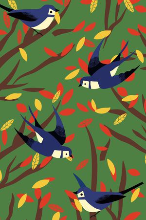 喜鹊印花华亿平台图片