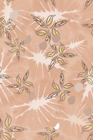 抽象花卉印花华亿平台图片