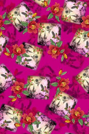 花卉印花华亿平台图片