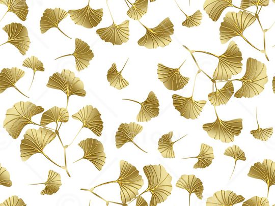 银杏花卉印花华亿平台图片