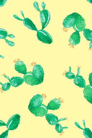 仙人掌印花华亿平台图片