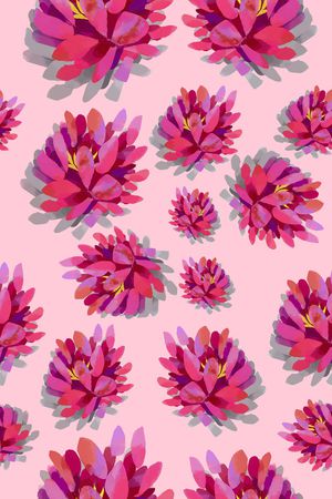 手绘花卉印花华亿平台图片