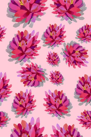 手绘花卉印花华亿平台图片