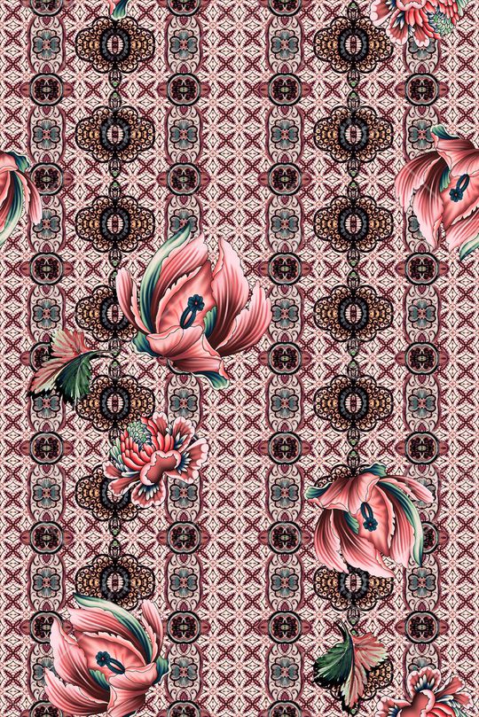 复古印花华亿平台图片