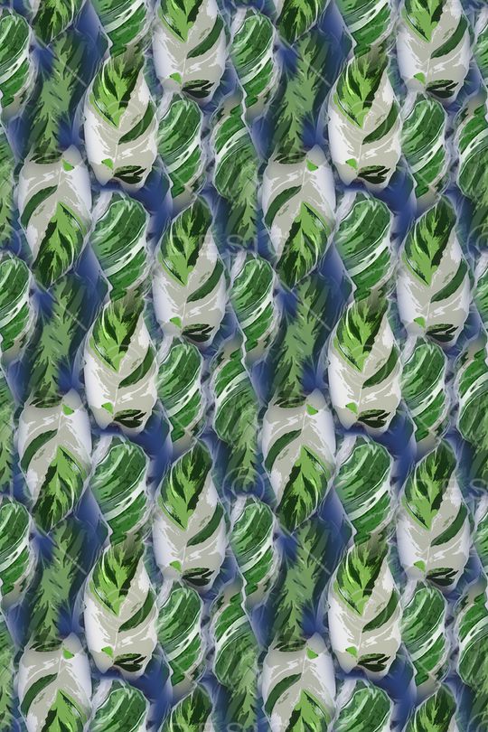 绿植树叶印花华亿平台图片