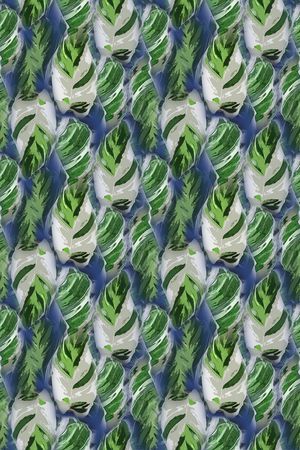 绿植树叶印花华亿平台图片