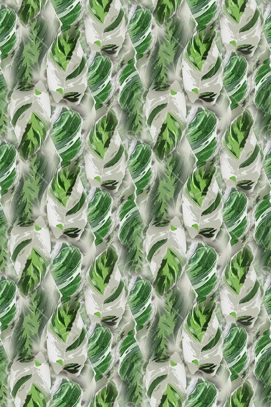 绿植树叶印花华亿平台图片