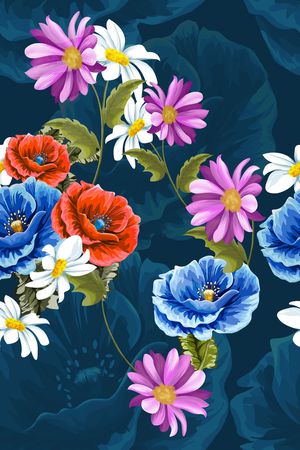 花卉印花华亿平台图片