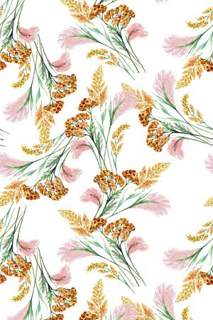 清爽底花卉印花华亿平台图片