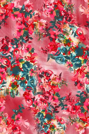 花卉印花华亿平台图片