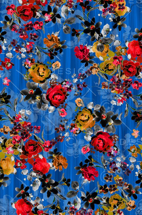 花卉印花华亿平台图片