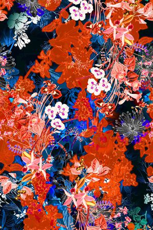 花卉印花华亿平台图片