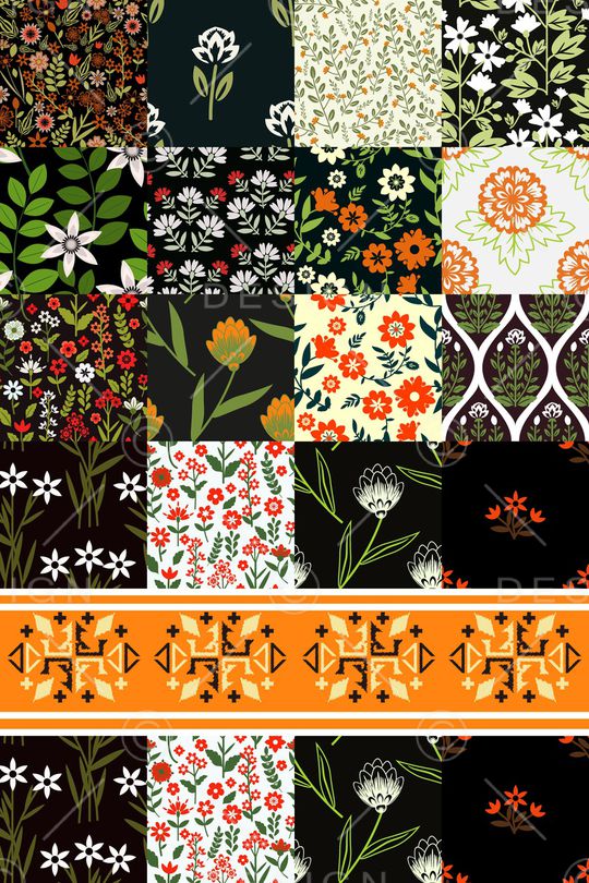 花卉印花华亿平台图片