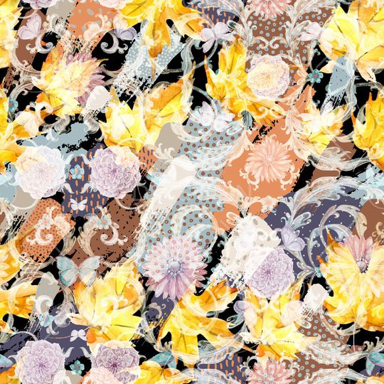 花卉印花华亿平台图片