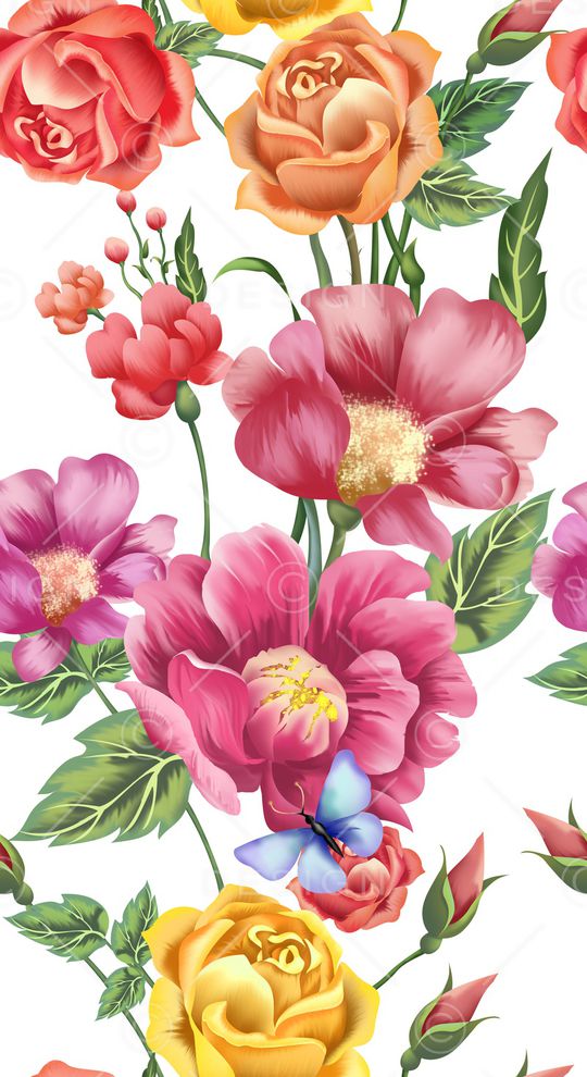 花卉印花华亿平台图片