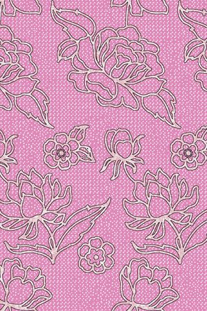 黑底花卉印花华亿平台图片