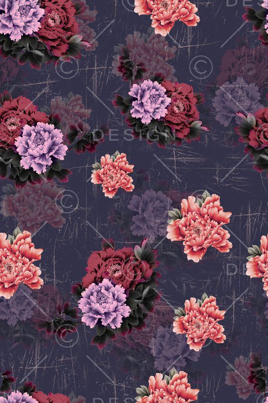 花卉印花华亿平台图片