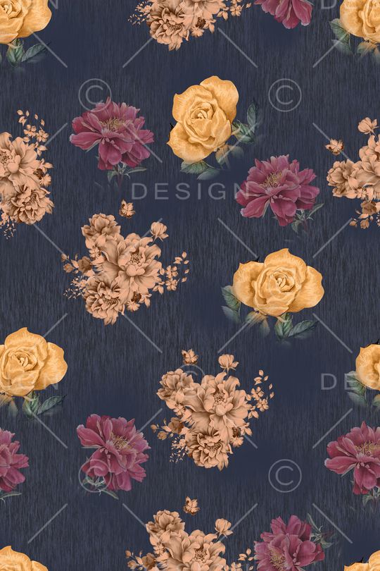 花卉印花华亿平台图片