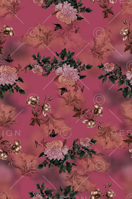 花卉印花华亿平台图片