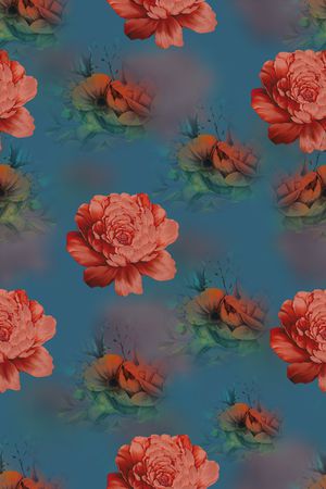 花卉印花华亿平台图片