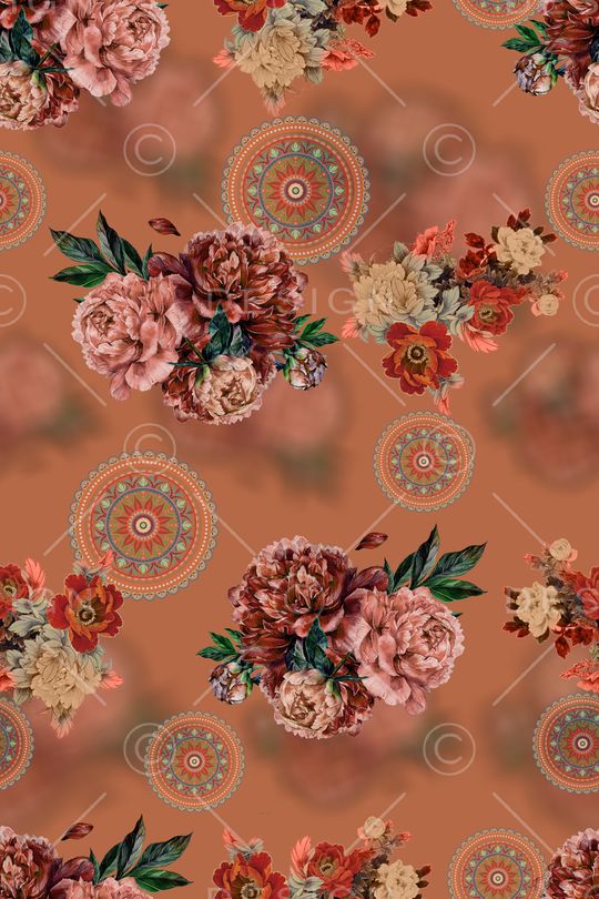 花卉印花华亿平台图片