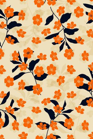 花卉印花华亿平台图片