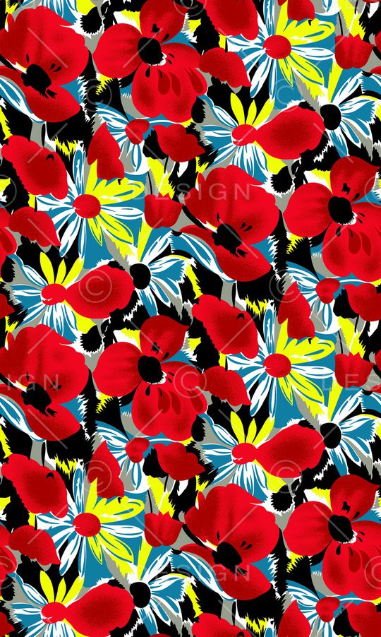 连衣裙印花华亿平台图片