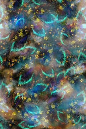 羽毛印花华亿平台图片