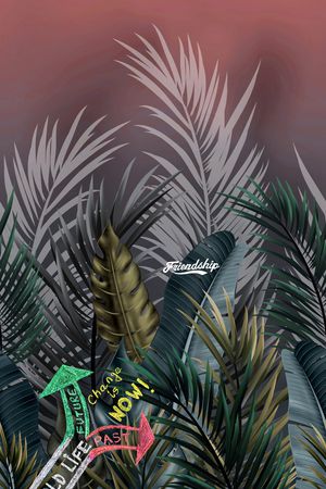 棕榈树印花华亿平台图片