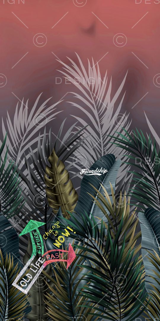 棕榈树印花华亿平台图片