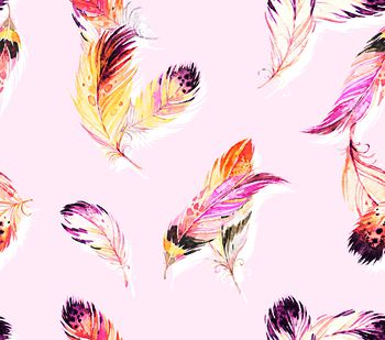 羽毛印花华亿平台图片