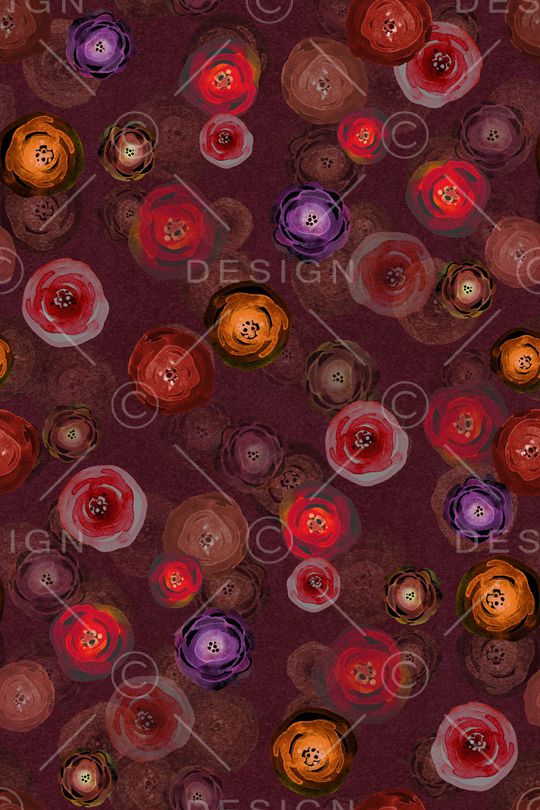 玫瑰花印花华亿平台图片