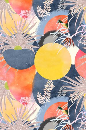 绿植树叶印花华亿平台图片