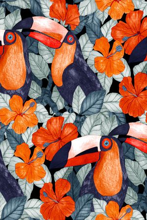 大嘴鸟印花华亿平台图片