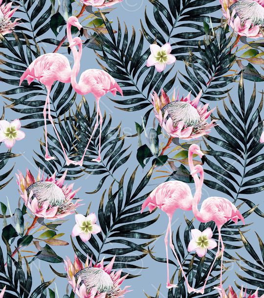 火烈鸟印花华亿平台图片