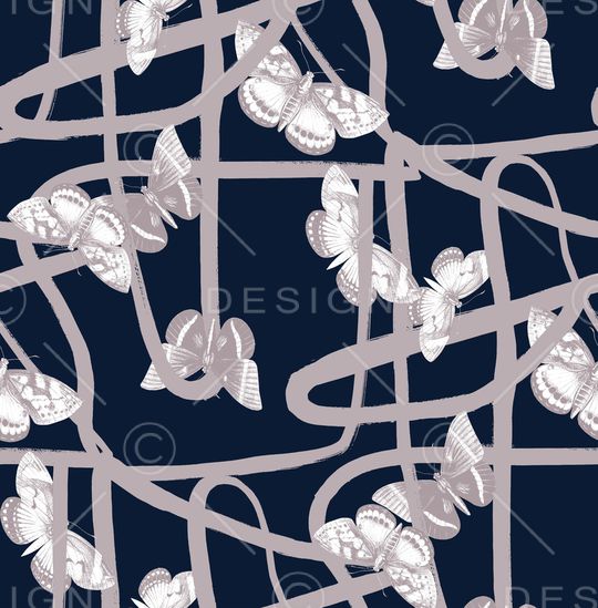 蝴蝶印花华亿平台图片