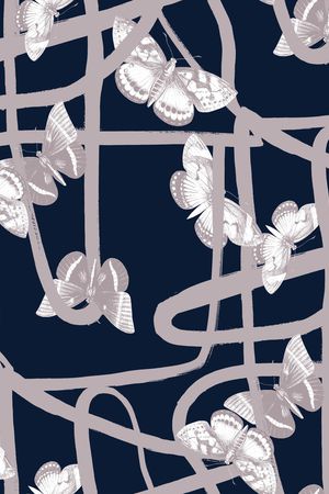 蝴蝶印花华亿平台图片