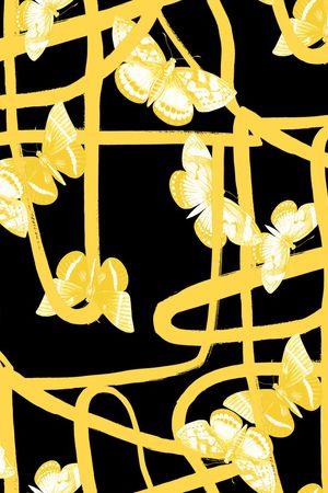 蝴蝶印花华亿平台图片