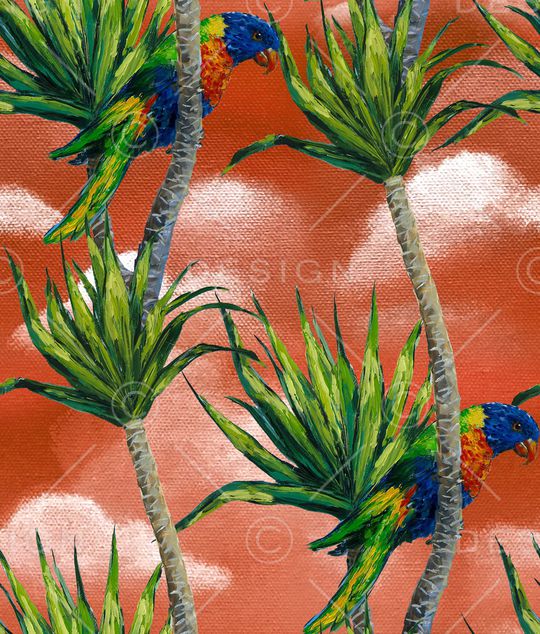 鹦鹉印花华亿平台图片