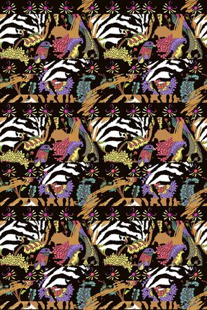 斑马纹印花华亿平台图片