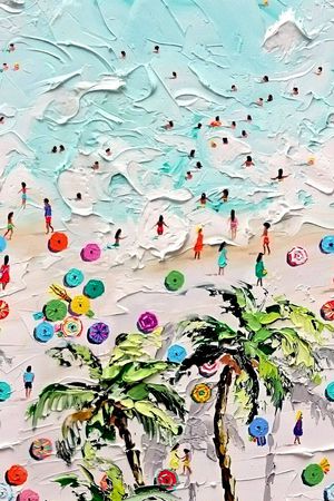 椰子树印花华亿平台图片