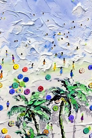 椰子树印花华亿平台图片